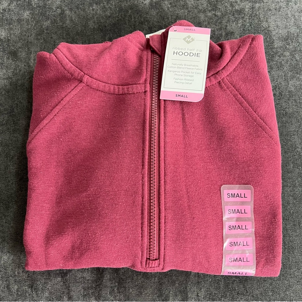 NWT Member’s Mark Ribbed Half Zip Hoodie
